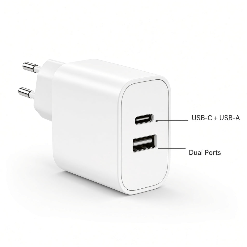 White EU USB-C Charger – Dual Port & Single Port Options