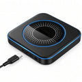 Black Wireless Charger with Blue LED Ring