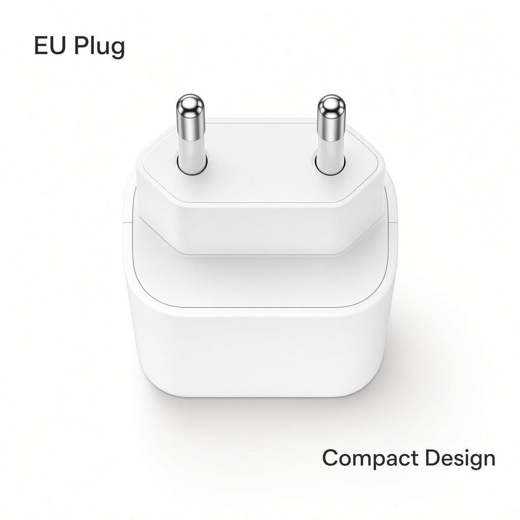 White EU USB-C Charger – Dual Port & Single Port Options