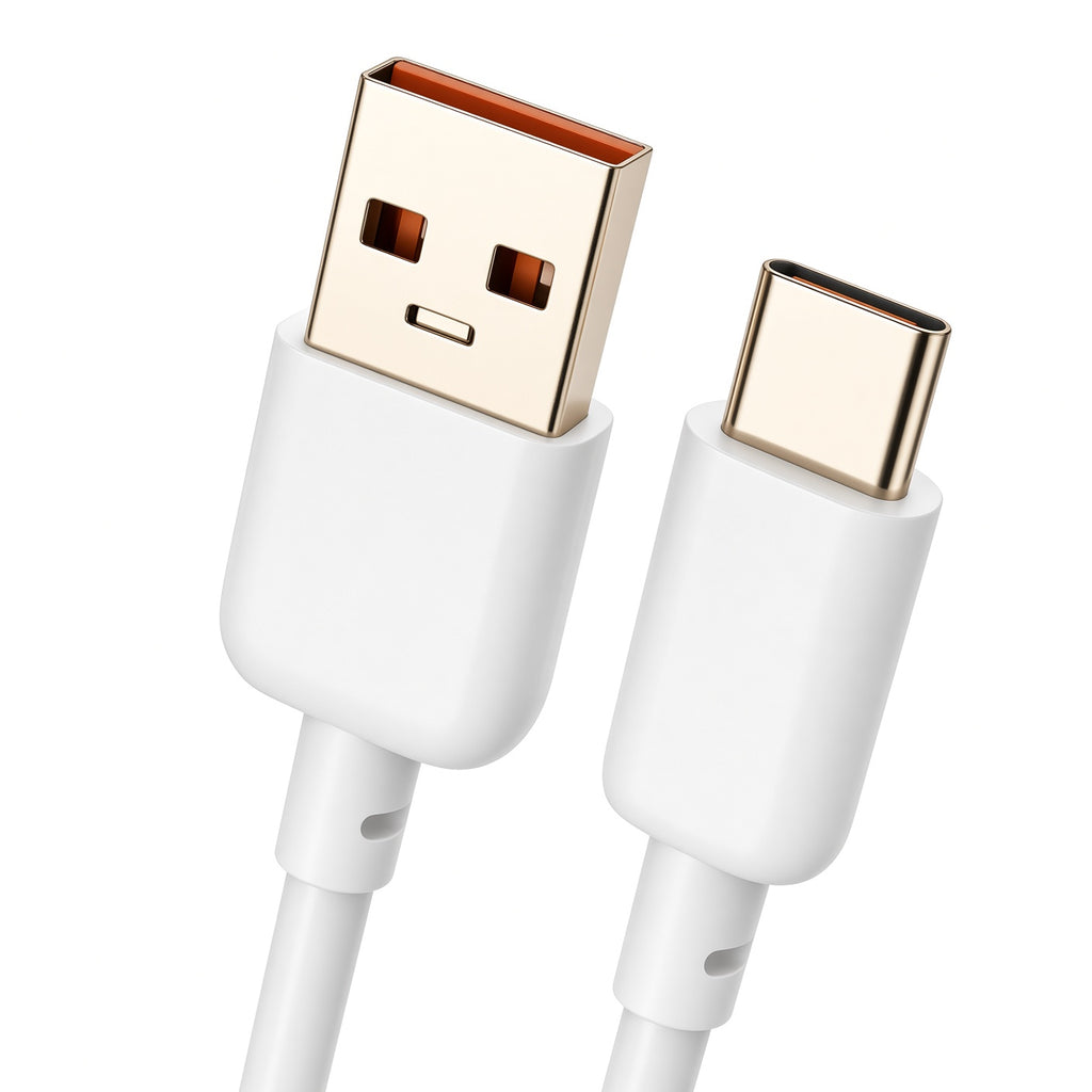 White USB-A to USB-C Cable 2-Pack – Data & Charging