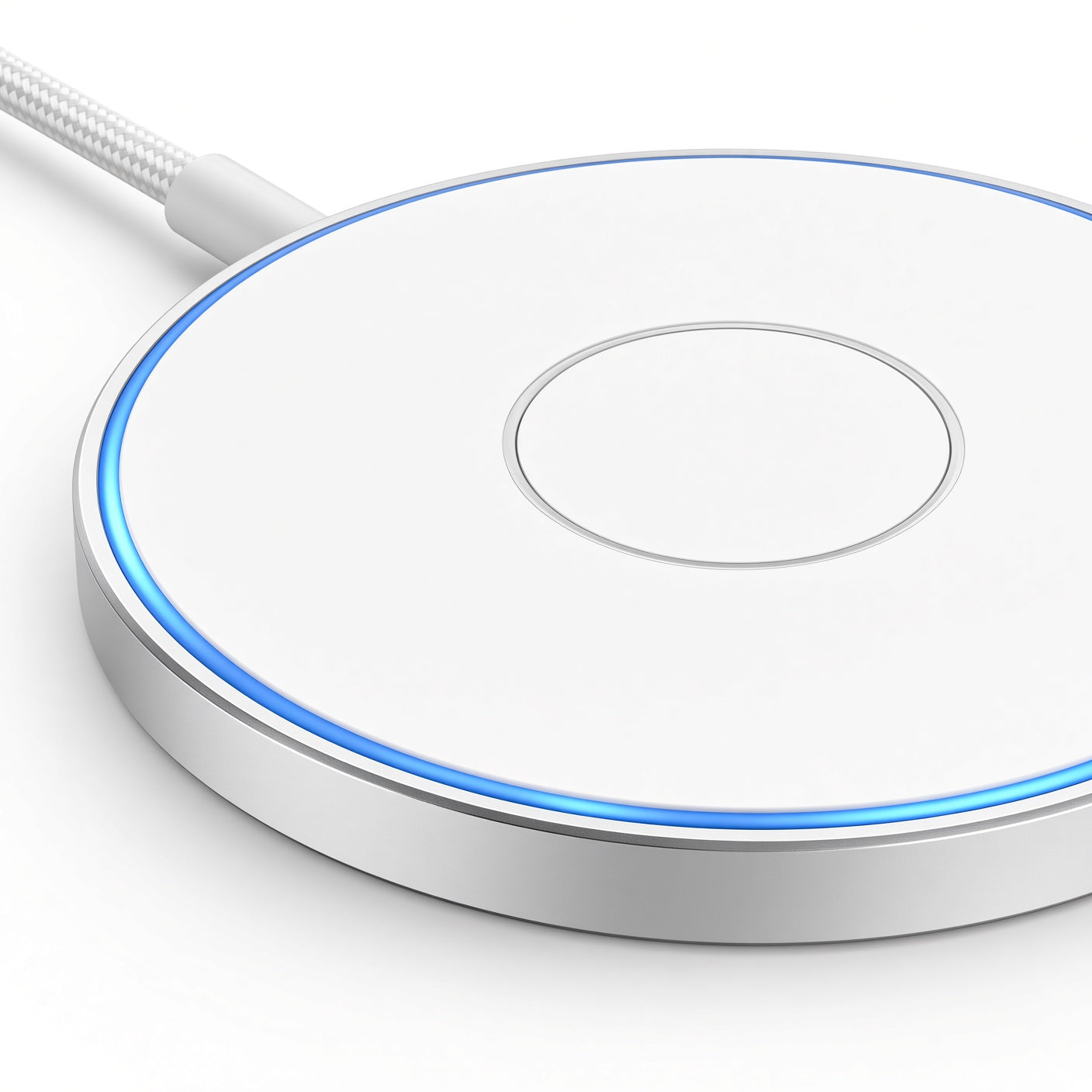 White Wireless Charging Kit with EU Dual-Port Charger
