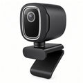 Black HD Webcam with Silver Ring and Adjustable Clip Stand